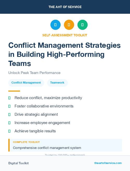 Conflict Management Strategies in Building High-Performing Teams