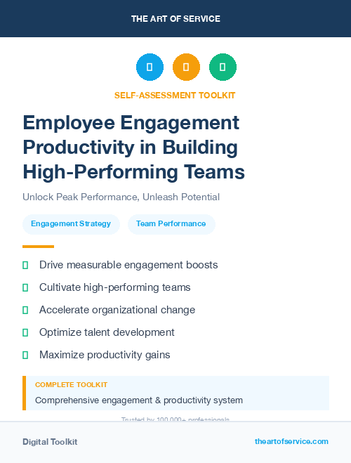 Employee Engagement Productivity in Building High-Performing Teams