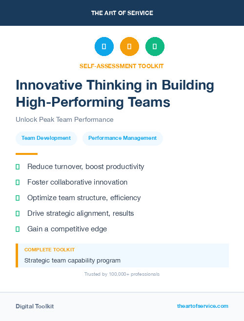 Innovative Thinking in Building High-Performing Teams