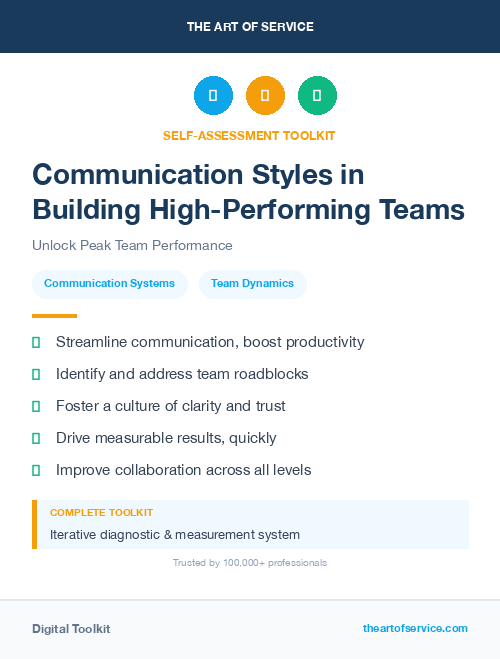 Communication Styles in Building High-Performing Teams