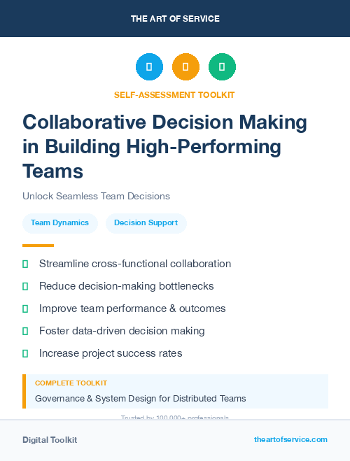 Collaborative Decision Making in Building High-Performing Teams