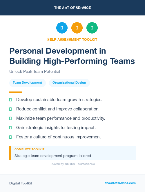 Personal Development in Building High-Performing Teams