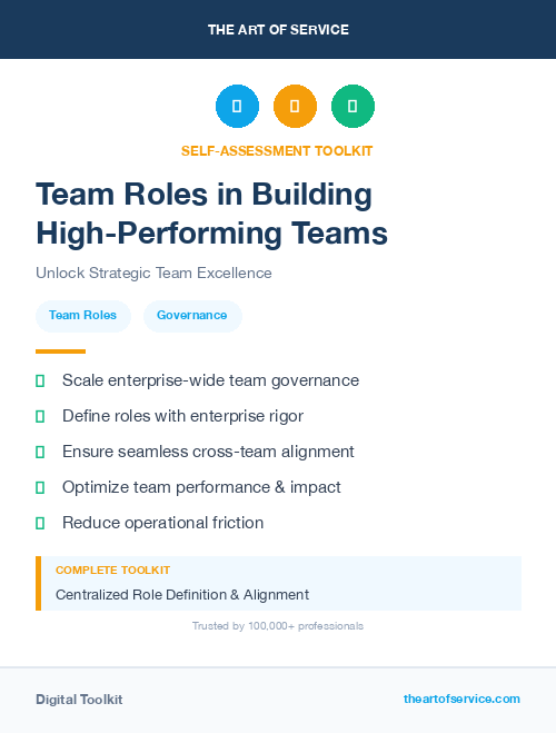 Team Roles in Building High-Performing Teams
