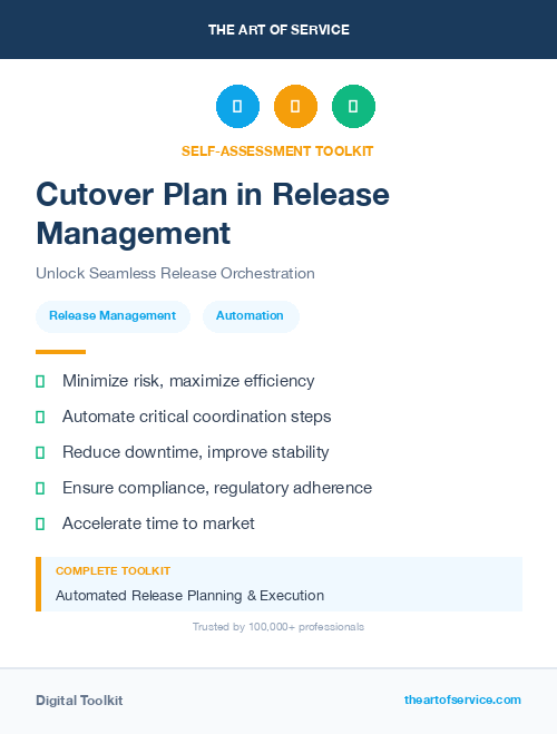 Cutover Plan in Release Management