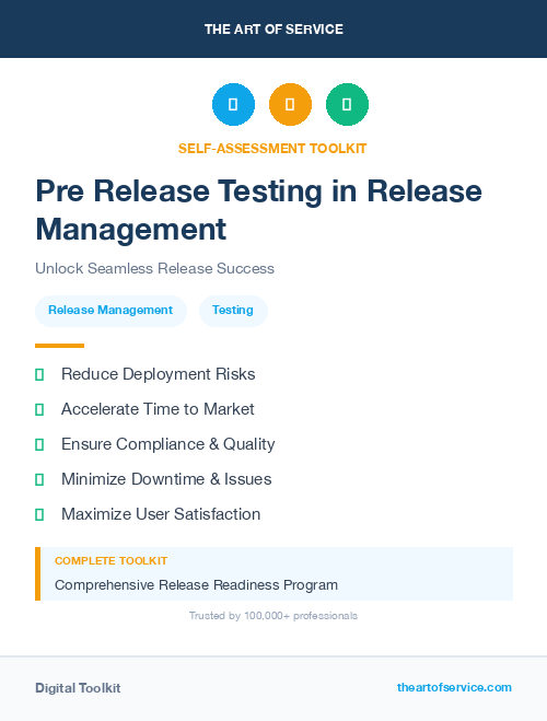 Pre Release Testing in Release Management