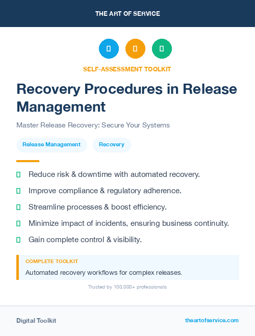 Recovery Procedures in Release Management