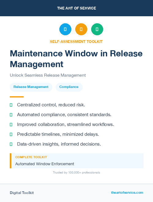 Maintenance Window in Release Management