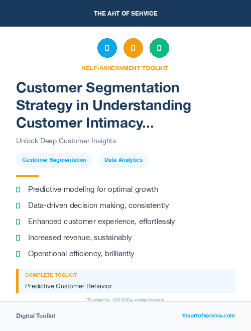 Customer Segmentation Strategy in Understanding Customer Intimacy in Operations