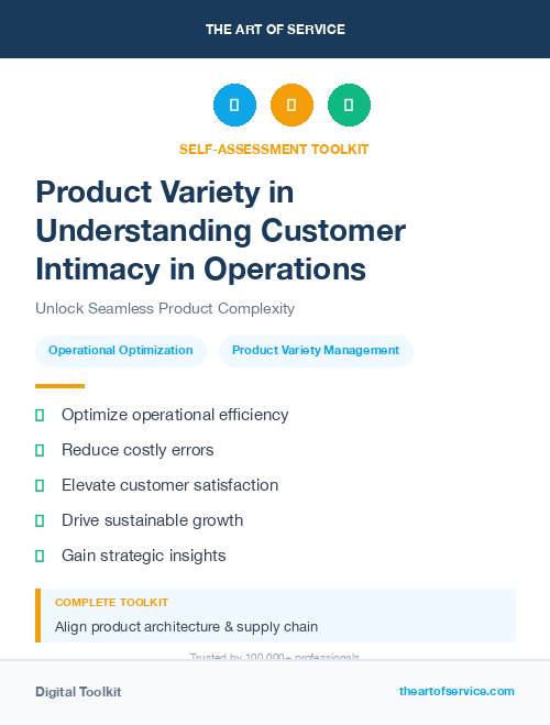 Product Variety in Understanding Customer Intimacy in Operations