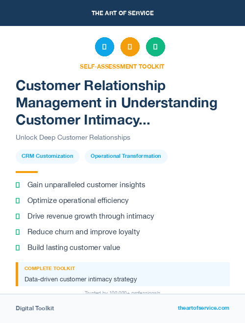 Customer Relationship Management in Understanding Customer Intimacy in Operations
