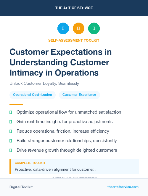 Customer Expectations in Understanding Customer Intimacy in Operations