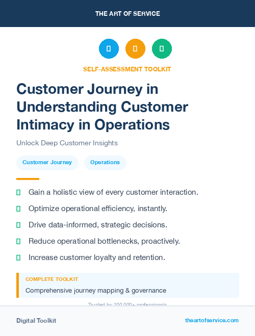 Customer Journey in Understanding Customer Intimacy in Operations