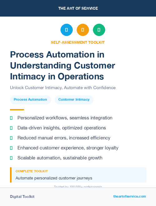 Process Automation in Understanding Customer Intimacy in Operations