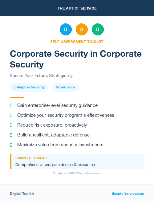Corporate Security in Corporate Security