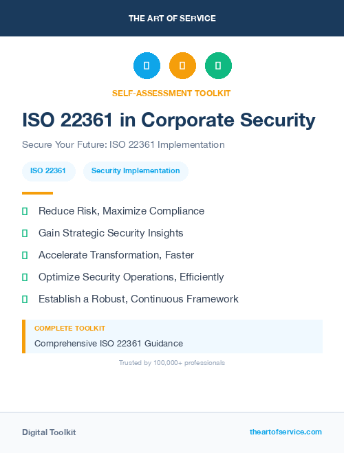 ISO 22361 in Corporate Security
