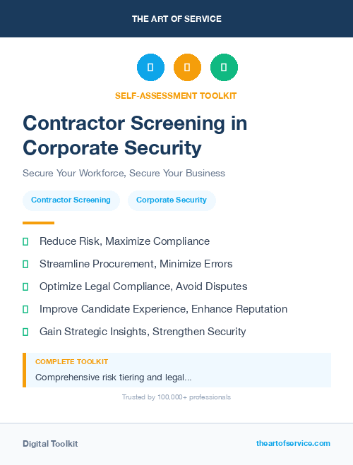 Contractor Screening in Corporate Security