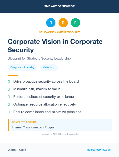 Corporate Vision in Corporate Security
