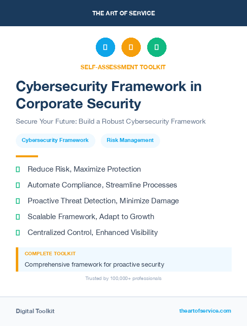 Cybersecurity Framework in Corporate Security