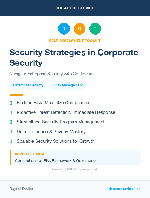 Security Strategies in Corporate Security