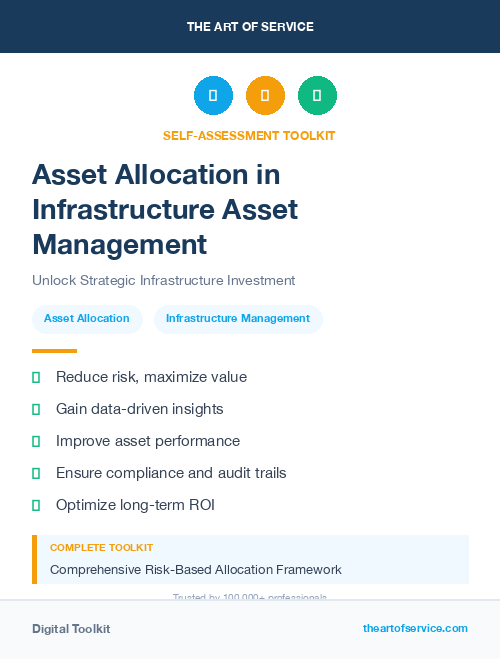 Asset Allocation in Infrastructure Asset Management