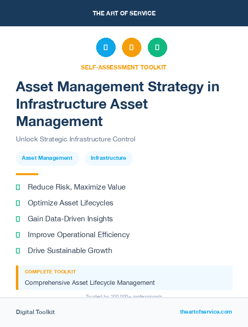 Asset Management Strategy in Infrastructure Asset Management