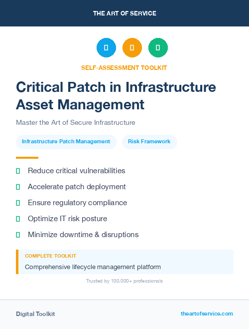 Critical Patch in Infrastructure Asset Management