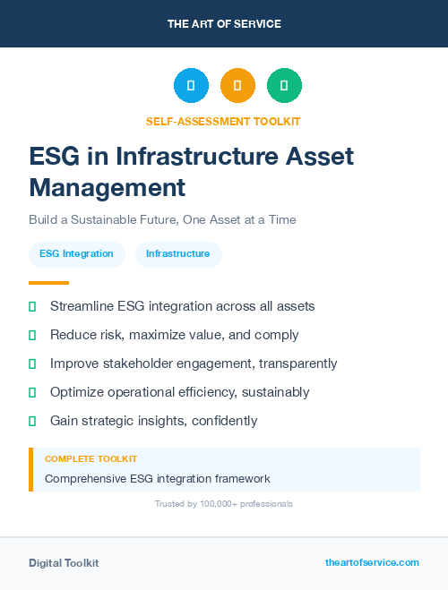 ESG in Infrastructure Asset Management