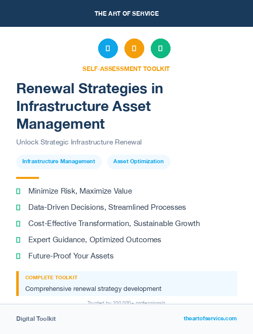 Renewal Strategies in Infrastructure Asset Management