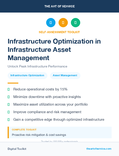 Infrastructure Optimization in Infrastructure Asset Management