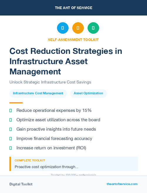 Cost Reduction Strategies in Infrastructure Asset Management