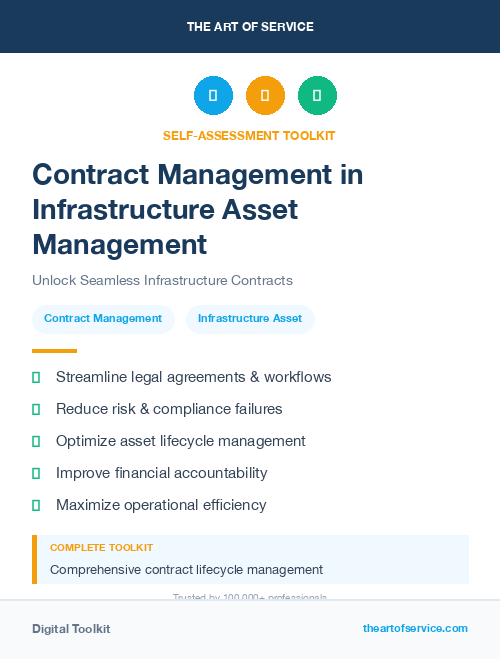 Contract Management in Infrastructure Asset Management