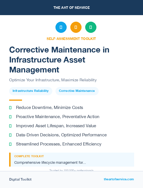 Corrective Maintenance in Infrastructure Asset Management
