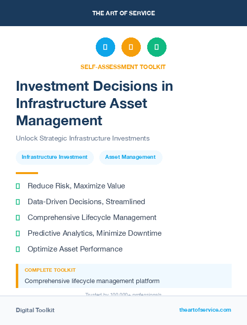 Investment Decisions in Infrastructure Asset Management