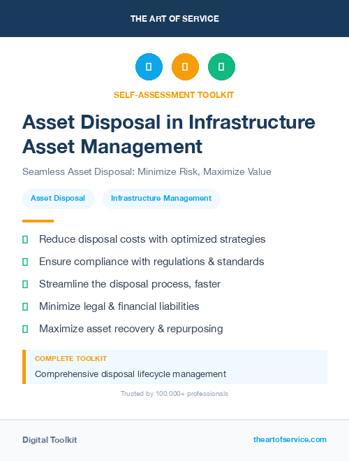 Asset Disposal in Infrastructure Asset Management