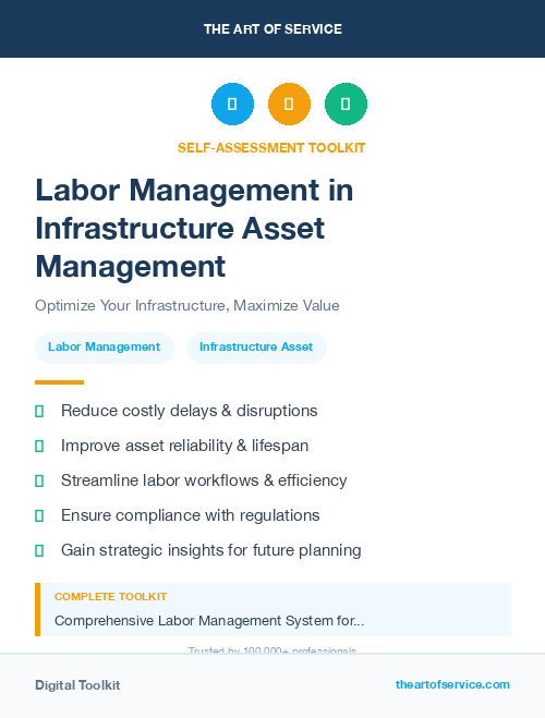 Labor Management in Infrastructure Asset Management
