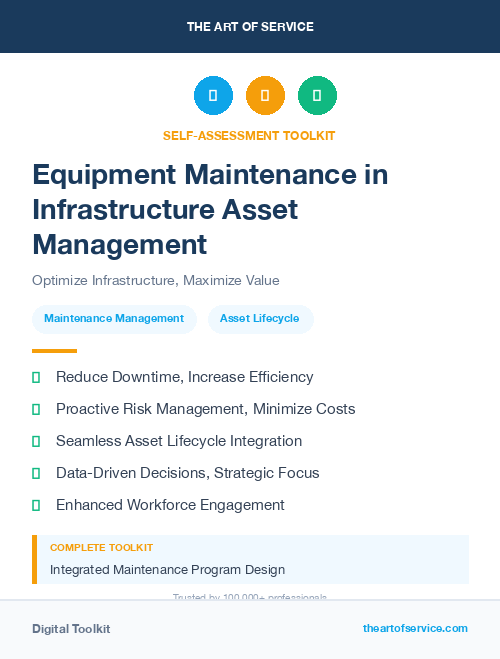 Equipment Maintenance in Infrastructure Asset Management