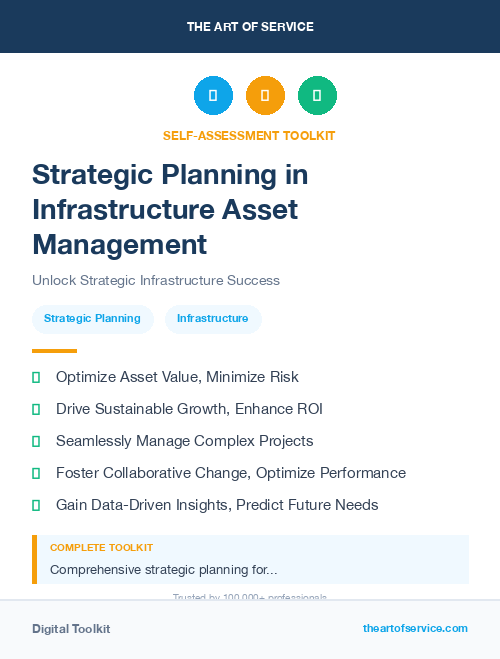 Strategic Planning in Infrastructure Asset Management