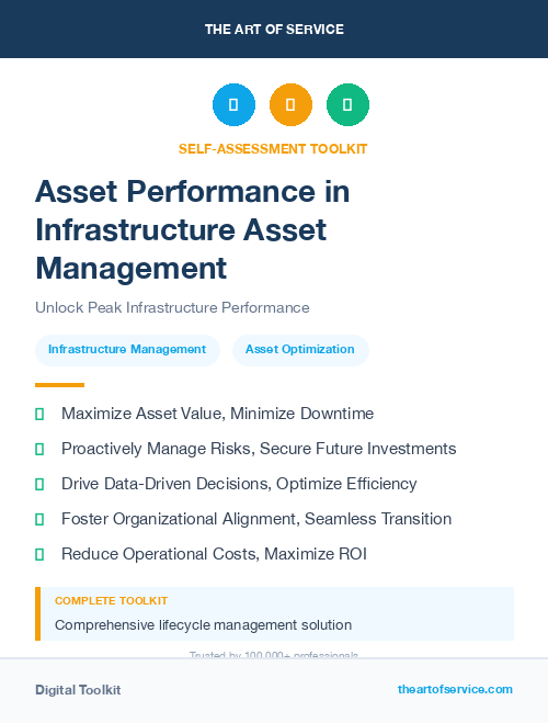Asset Performance in Infrastructure Asset Management