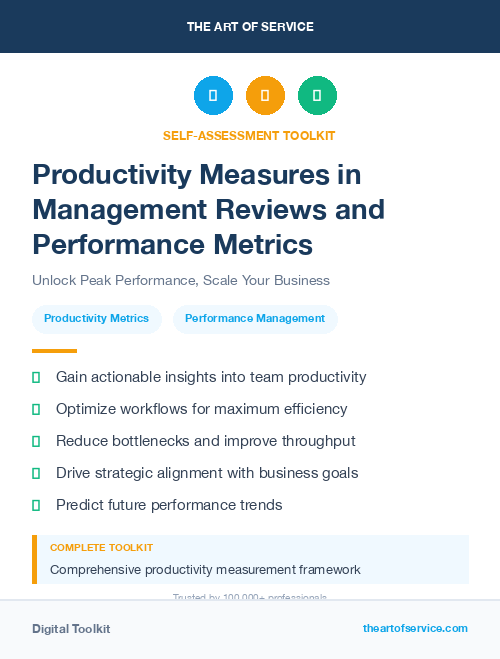 Productivity Measures in Management Reviews and Performance Metrics