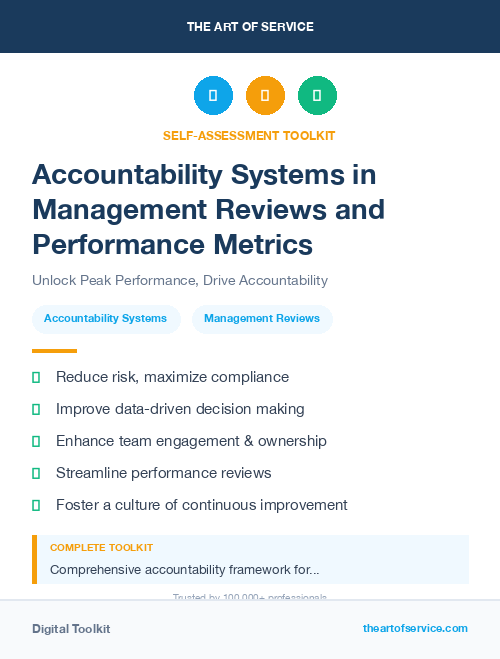 Accountability Systems in Management Reviews and Performance Metrics