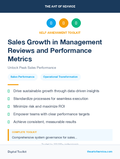 Sales Growth in Management Reviews and Performance Metrics