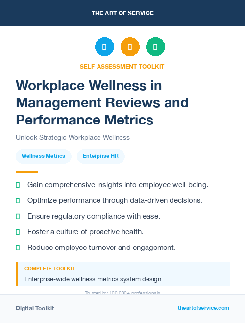 Workplace Wellness in Management Reviews and Performance Metrics