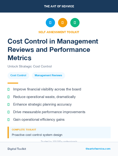 Cost Control in Management Reviews and Performance Metrics
