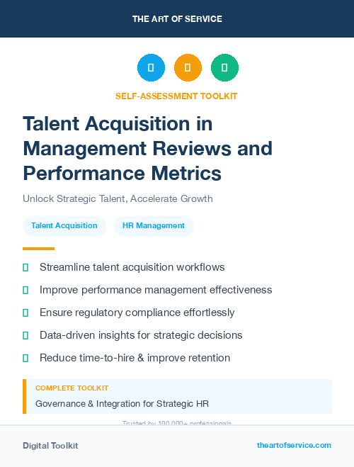 Talent Acquisition in Management Reviews and Performance Metrics
