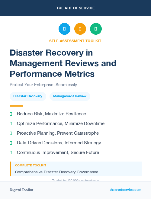 Disaster Recovery in Management Reviews and Performance Metrics