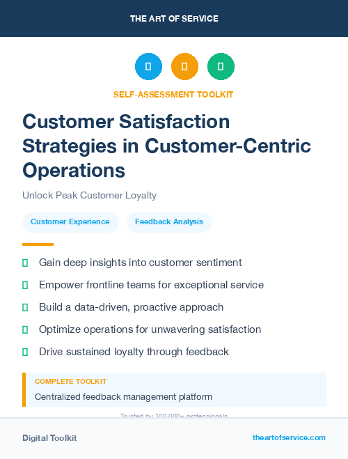 Customer Satisfaction Strategies in Customer-Centric Operations