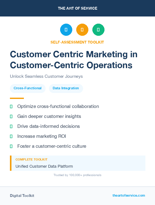 Customer Centric Marketing in Customer-Centric Operations