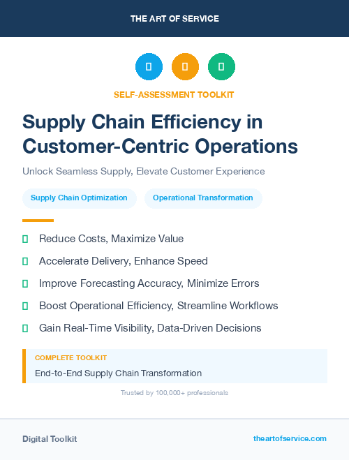 Supply Chain Efficiency in Customer-Centric Operations