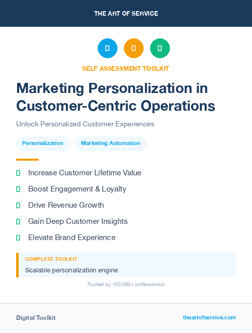 Marketing Personalization in Customer-Centric Operations