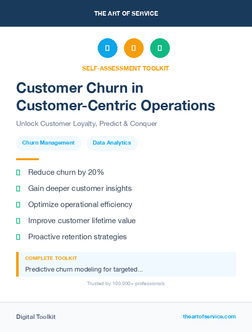 Customer Churn in Customer-Centric Operations
